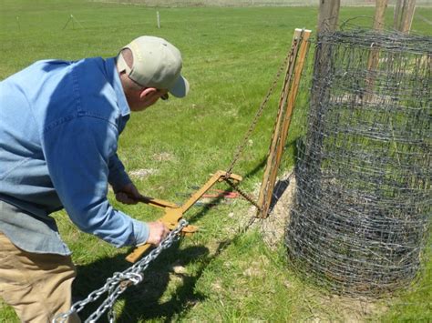 homemade chain link fence stretcher